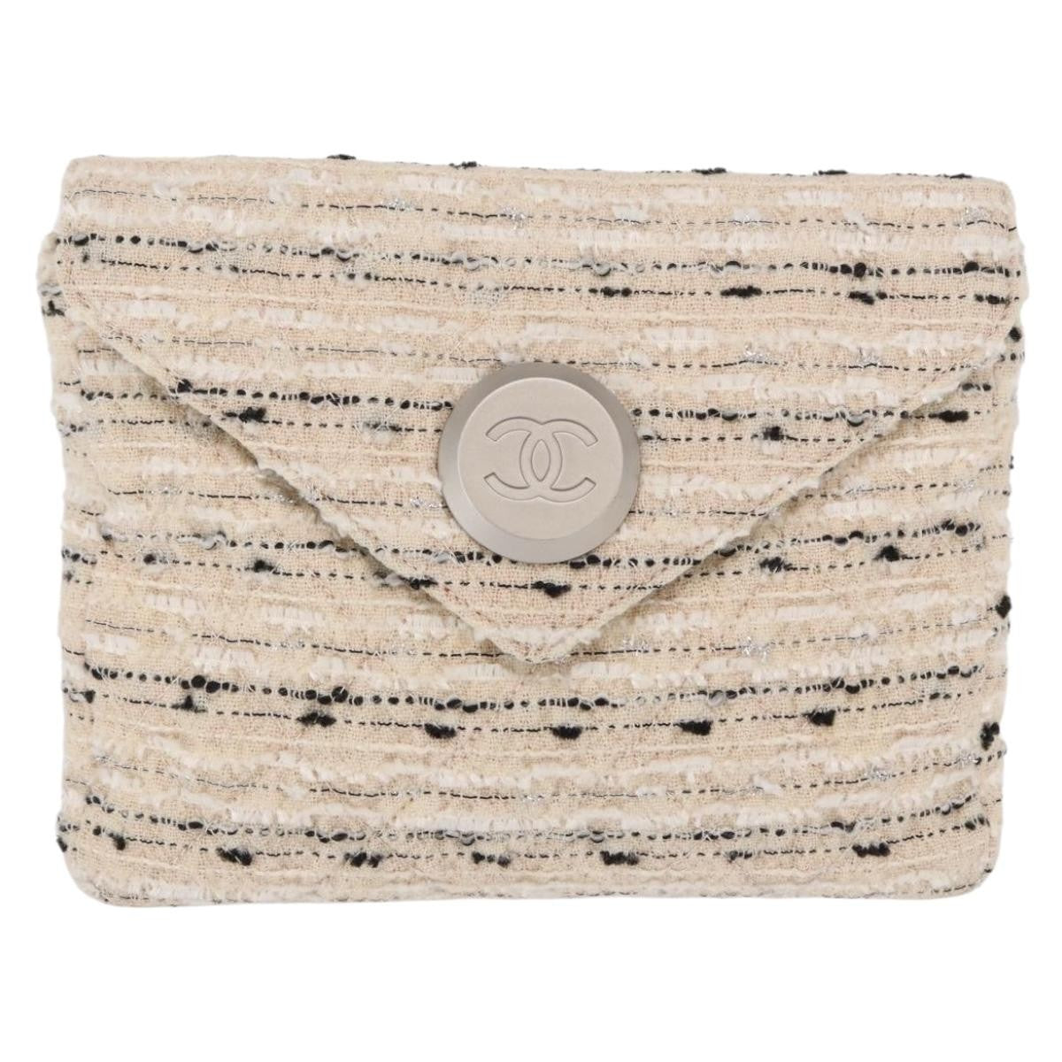 Chanel Vintage Envelope Chain Clutch Tweed Small - image 1