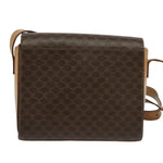 Celine Vintage Macadam Circle Logo Shoulder Bag Canvas and Leather - image 2