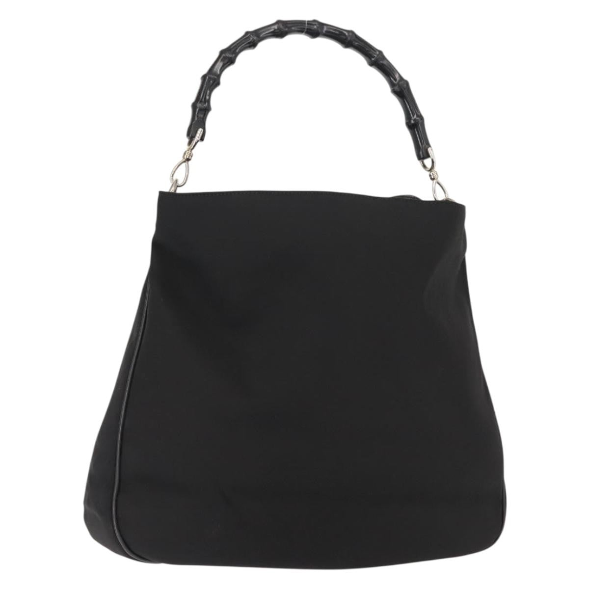 Gucci Vintage Bamboo Handle Open Hobo Nylon Medium - image 1