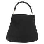 Gucci Vintage Bamboo Handle Open Hobo Nylon Medium - image 1