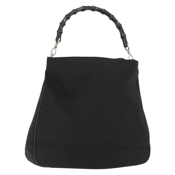 Gucci Vintage Bamboo Handle Open Hobo Nylon Medium - image 1