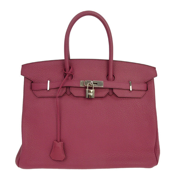 Hermes Birkin Handbag Pink Togo with Palladium Hardware 35 - image 1