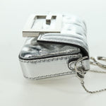 Fendi Chain Baguette Charm Bag Zucca Embossed Leather Nano - image 4