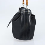Gucci Vintage Bamboo Bucket Bag Nylon and Leather Small - image 3