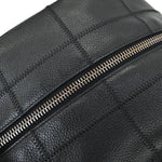 Chanel Square Stitch Bowler Bag Quilted Caviar Medium - image 10