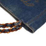 Chanel Vintage Resin Chain Tote Denim Small - image 10