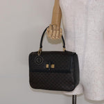 Celine Vintage Convertible Top Handle Bag Macadam Coated Canvas Medium - image 15
