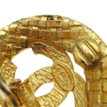 Chanel CC Button Clip-On Earrings Metal - image 5
