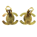 Chanel CC Turnlock Clip-On Earrings Metal - image 3