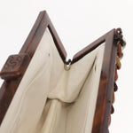 Chanel Wooden Frame Striped Shoulder Bag Leather - image 17