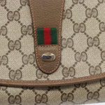 Gucci Vintage Web Flap Clutch GG Canvas - image 12