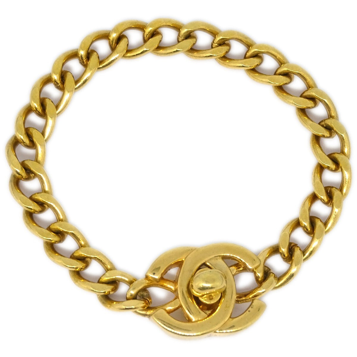 Chanel Vintage CC Turnlock Chain Bracelet Metal - image 1