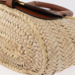 Chloe Marcie Basket Bag Raffia and Leather Mini - image 10