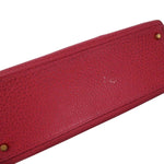 Hermes Kelly Handbag Red Clemence with Gold Hardware 35 - image 15