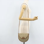 Christian Dior Vintage Honeycomb Shoulder Bag Canvas and Leather - image 13