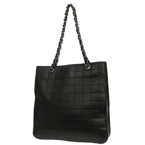 Chanel Chocolate Bar CC Tote Quilted Leather Small