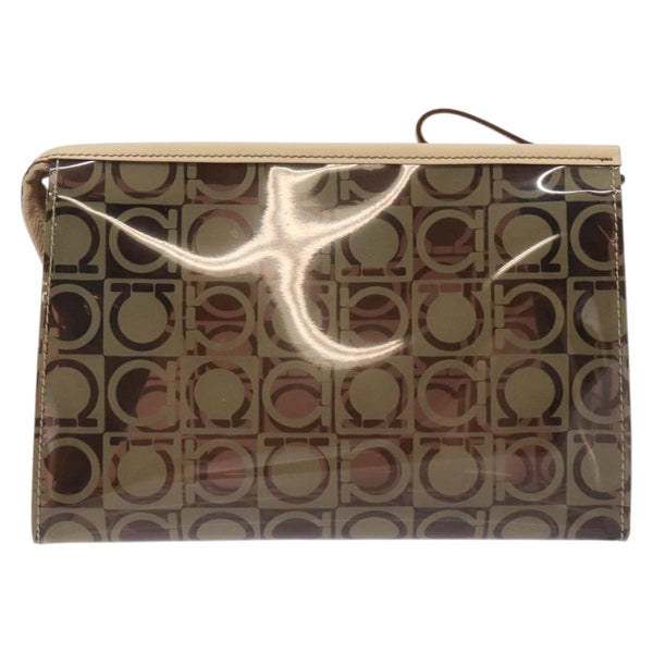 Salvatore Ferragamo Gancini Pouch Canvas
