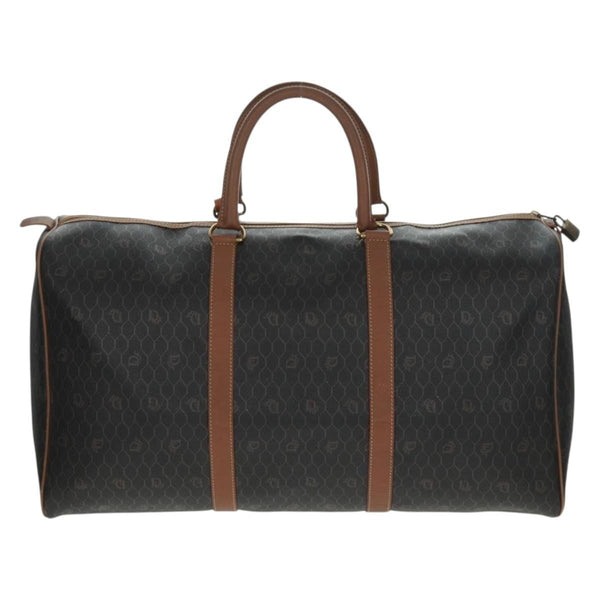 Christian Dior Vintage Honeycomb Boston bag Canvas and Leather