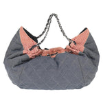Chanel Stretch Spirit Cabas Quilted Denim Large - image 2