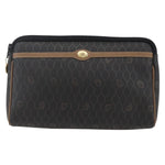 Christian Dior Vintage Honeycomb Zip Pouch Canvas and Leather - image 1