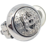 Chanel Vintage CC Round Clip-On Earrings Metal Small - image 3