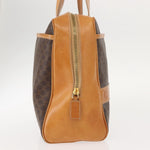 Celine Vintage Macadam Handbag Canvas and Leather - image 4