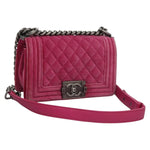 Chanel Boy Flap Bag Quilted Velvet Old Medium - image 1