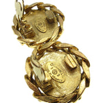 Chanel CC Button Clip-On Earrings Metal with Faux Pearl - image 3