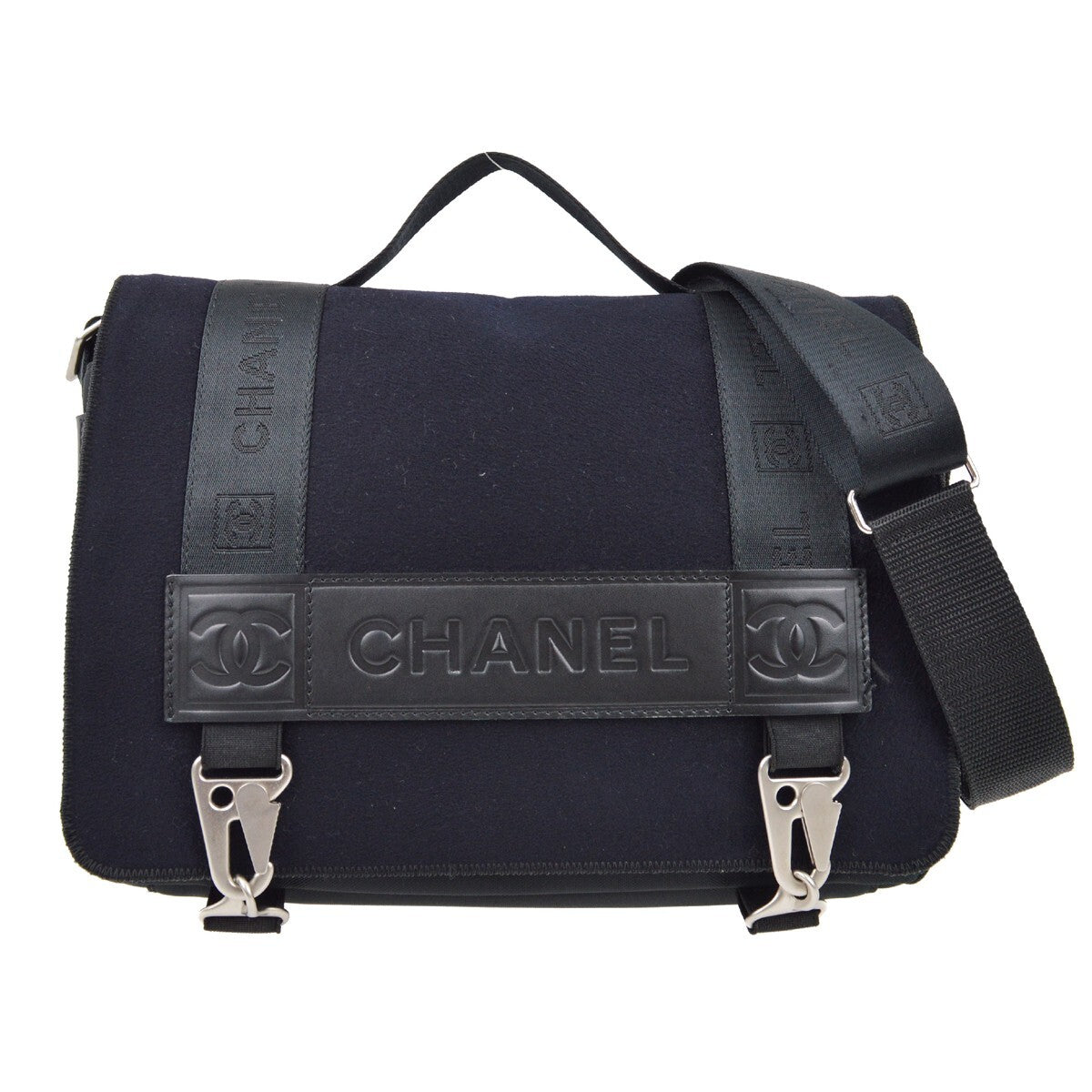Chanel Sport Line Flap Messenger Bag Wool and Nylon Small - image 1