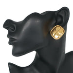 Chanel CC Rhombus Clip-On Earrings Metal - image 5