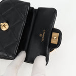 Chanel Lady Handle Flap Card Holder on Chain Quilted Calfskin - image 14