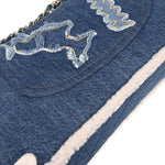 Chanel Egyptian Hieroglyph Flap Bag Denim and Shearling Medium - image 11