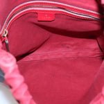 Gucci Logo Drawstring Backpack Striped Canvas Large - image 5