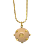Chanel Vintage CC Ball Pendant Necklace Metal and Enamel - image 2