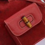 Gucci Gucci bamboo backpack daim mini - image 20