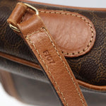 Celine Vintage Macadam Shoulder Bag Canvas and Leather - image 6