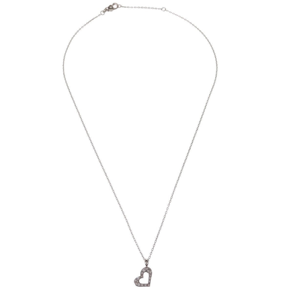Piaget Limelight Hearts Pendant Necklace 18K White Gold with Pave Diamonds - image 1