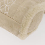 Chanel Vintage Embroidered CC Chain Tote Quilted Suede and Shearling - image 9