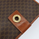Celine Vintage Macadam Shoulder Bag Canvas and Leather - image 13