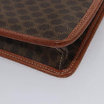 Celine Vintage Macadam Circle Logo Shoulder Bag Canvas and Leather - image 11