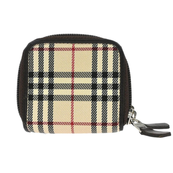 Burberry Zip Around Coin Pouch Canvas