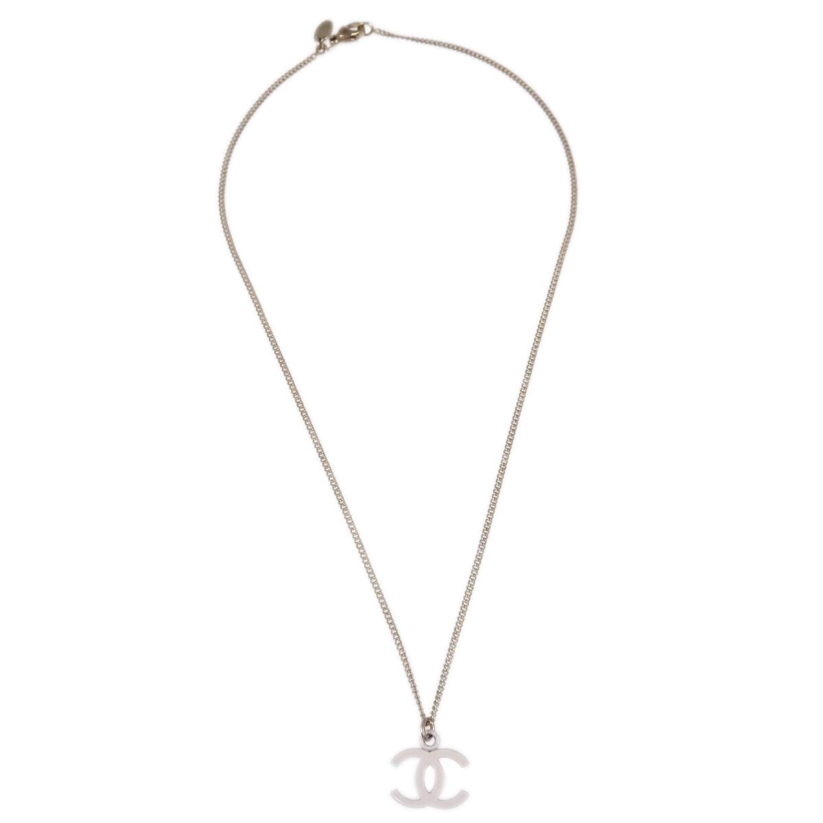 Chanel Vintage CC Pendant Long Necklace Metal - image 1