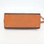 Celine Vintage Convertible Top Handle Bag Macadam Coated Canvas Medium - image 17