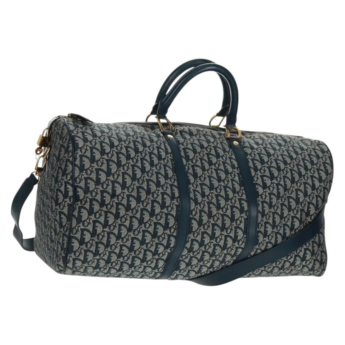 Christian Dior Vintage Trotter Boston Bag Diorissimo Canvas Medium - image 1