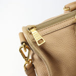 Prada Front Zip Convertible Satchel Cervo Leather Medium - image 13