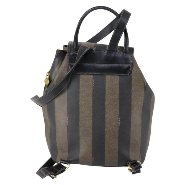 Fendi Pequin Front Pocket Backpack Coated Canvas Small