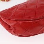 Chanel Camellia Rounded Clutch Satin and Leather - image 15