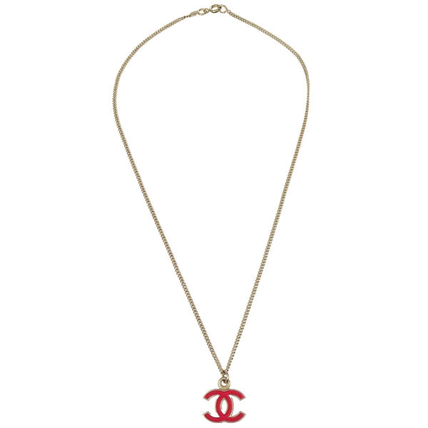 Chanel CC Logo Pendant Necklace Metal - image 1