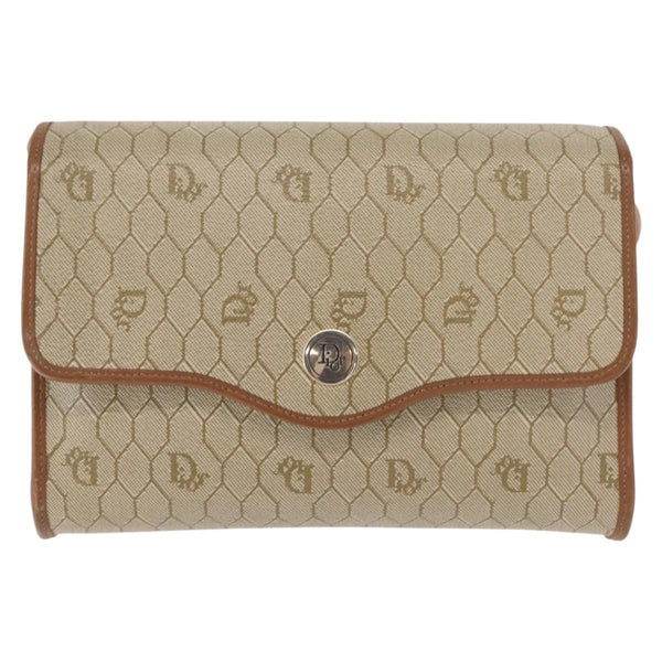 Christian Dior Vintage Honeycomb Flap Crossbody Bag Canvas and Leather - image 1