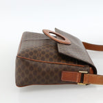 Celine Vintage Macadam Circle Logo Shoulder Bag Canvas and Leather - image 4